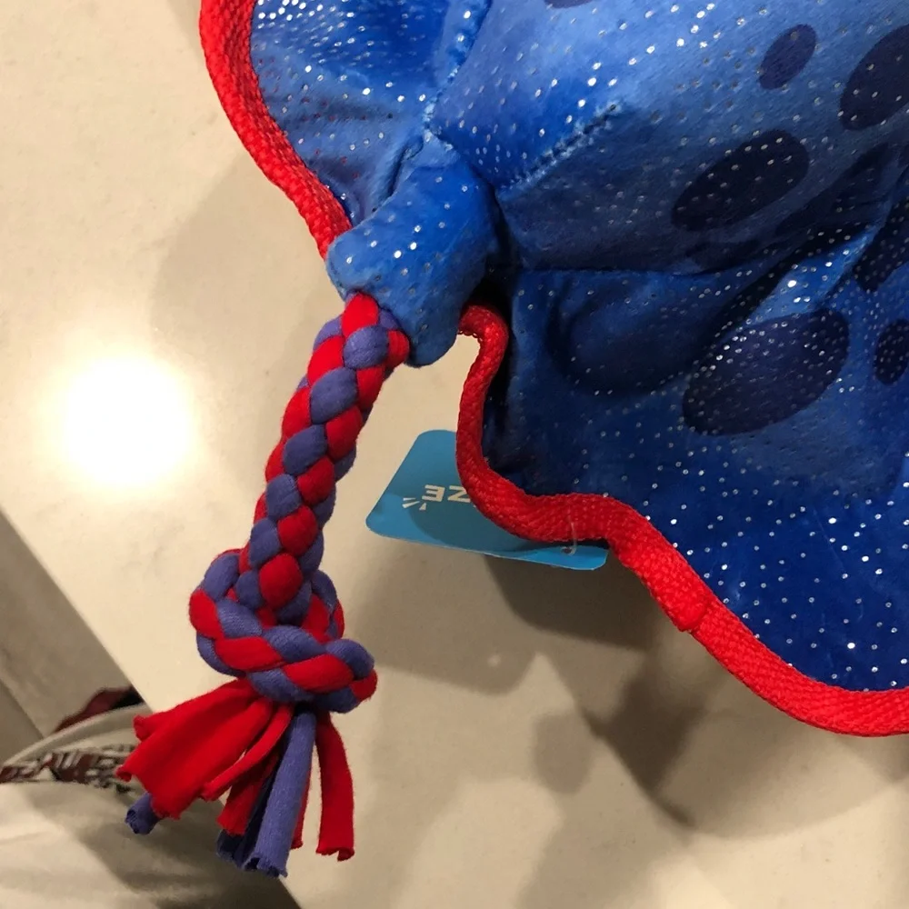 Bark Blue and Red Stingray Dog Toy